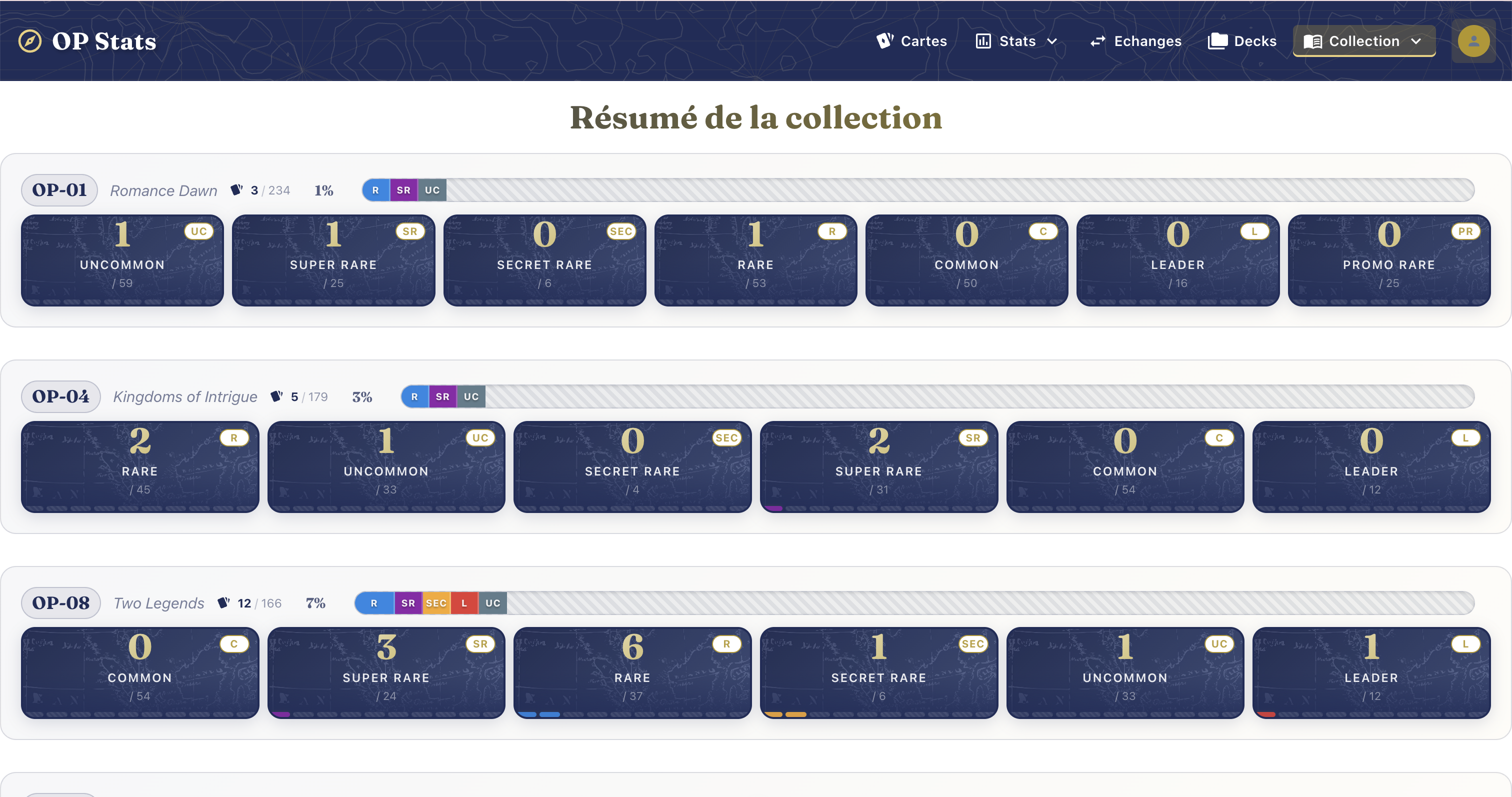 Suivi de collection